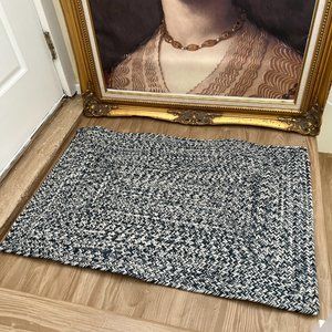 Braided Lefebvre Indoor/Outdoor Area Rug, Light Blue, 2'x3'